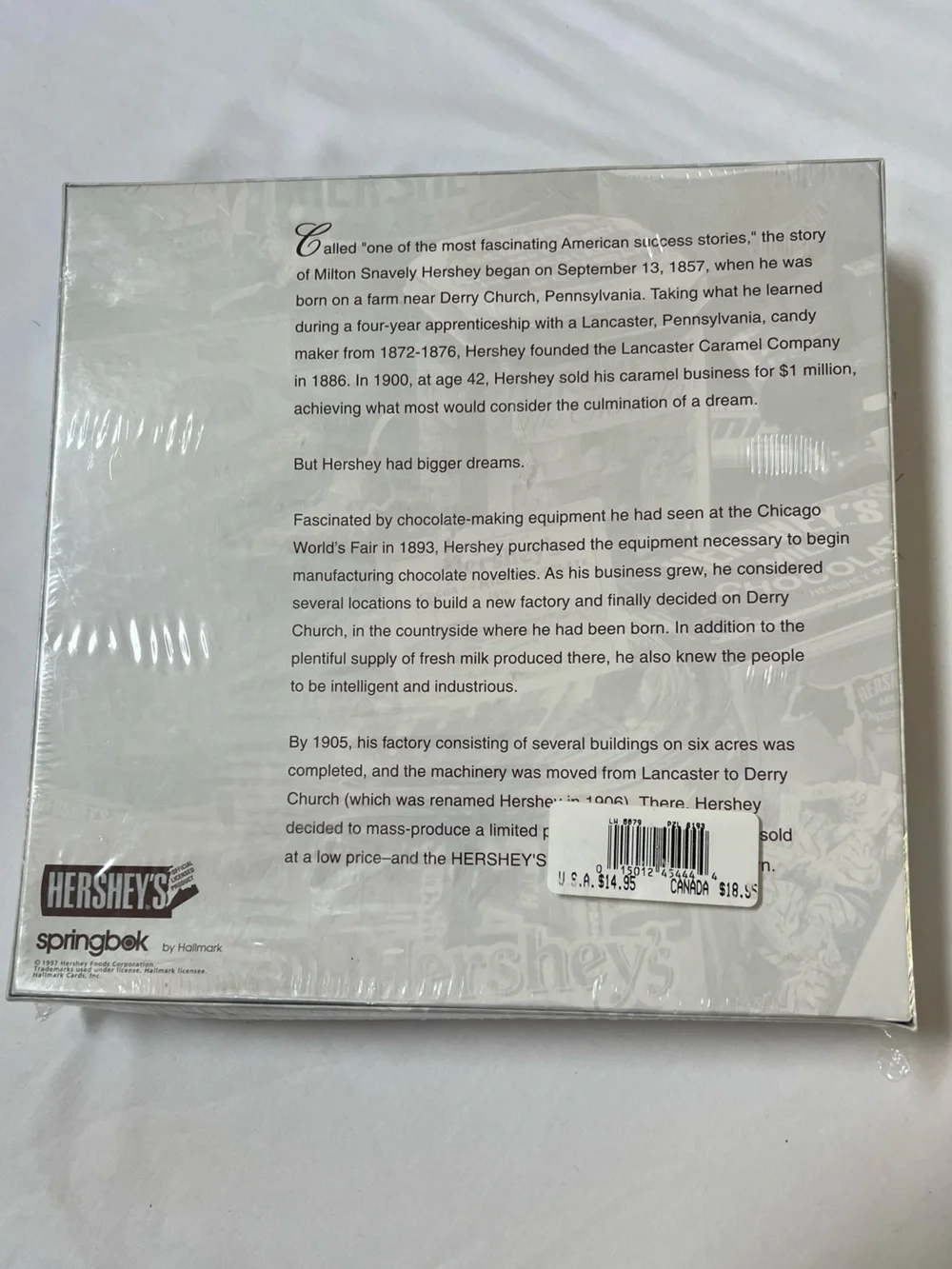Hershey 1000 Piece Puzzle. Never Opened. Factory Sealed. Box Slightly Crushed